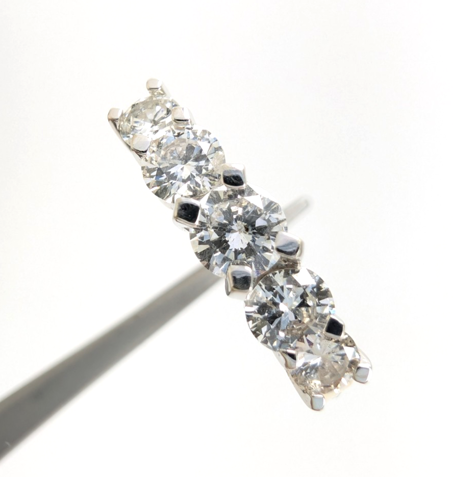 14K Yellow Gold 1.03 ctw 5-Stone Diamond Band Ring CRN161 - Image 10