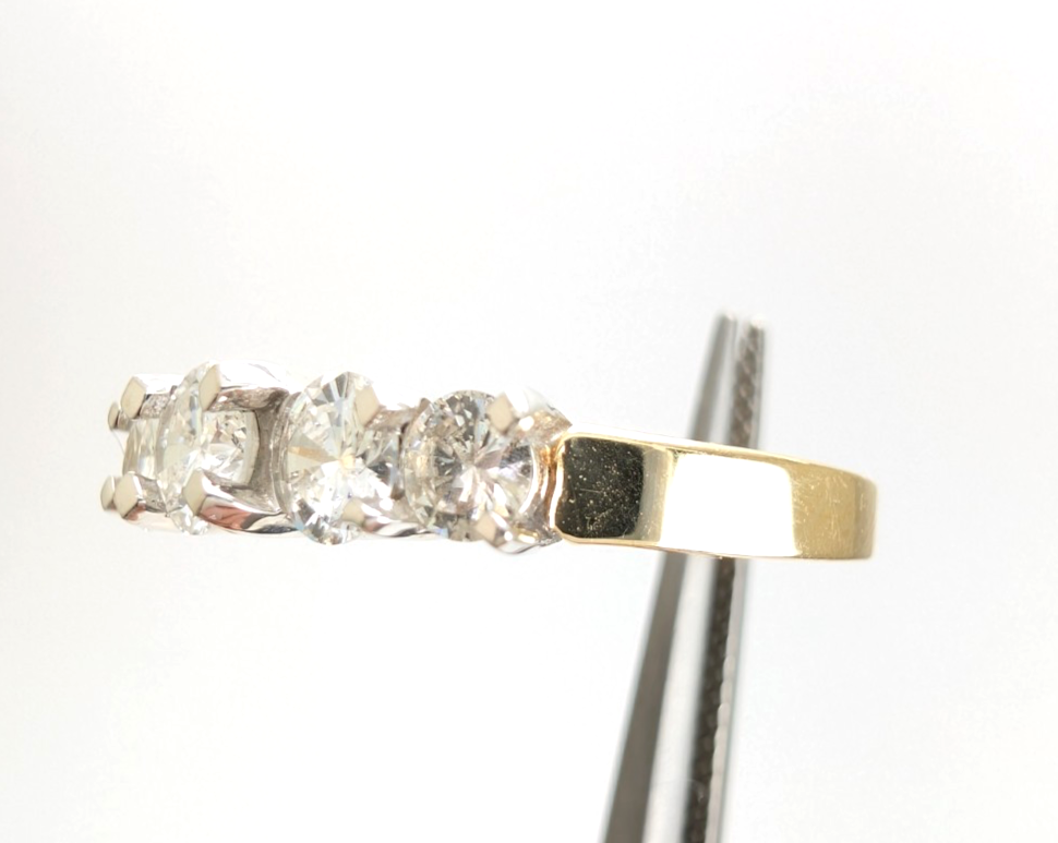 14K Yellow Gold 1.03 ctw 5-Stone Diamond Band Ring CRN161 - Image 11