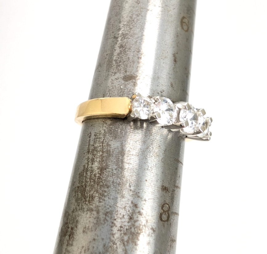 14K Yellow Gold 1.03 ctw 5-Stone Diamond Band Ring CRN161 - Image 16