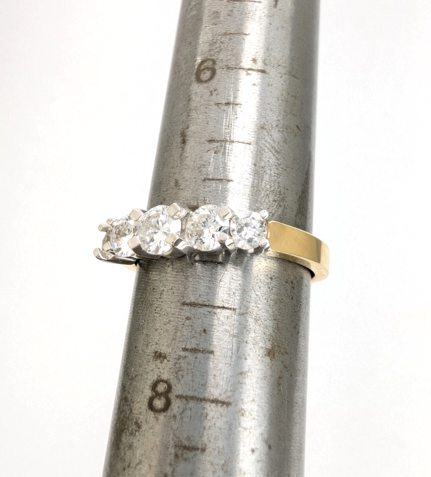 14K Yellow Gold 1.03 ctw 5-Stone Diamond Band Ring CRN161 - Image 18