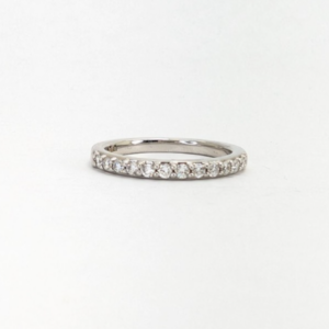 A. Jaffee 18K White Gold .24ctw Diamond Stack Wedding Band Ring 11254