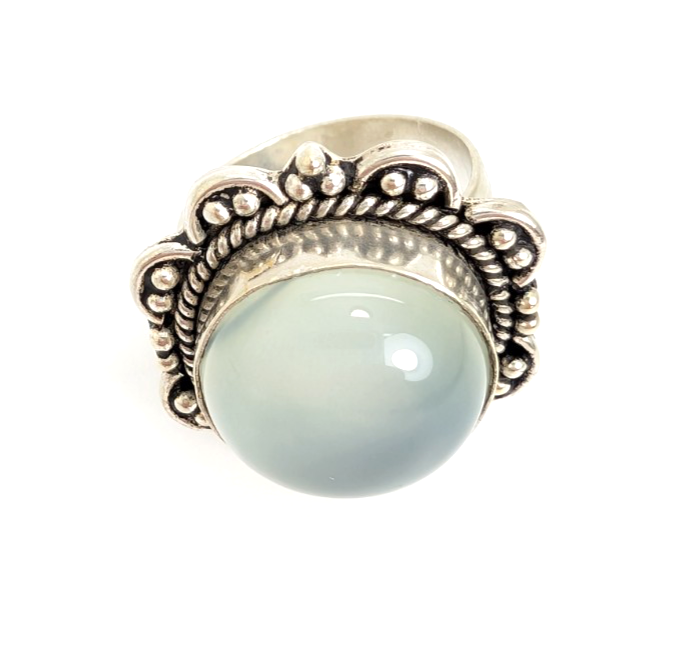 Sterling Silver 925 Bali Style Quartz Cabochon Ring 13594 - Image 13
