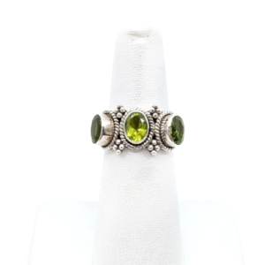Sterling Silver 925 Vintage Peridot Doug Paulus Ring R1189- CRN217