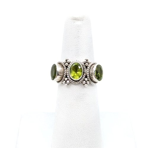 Sterling Silver 925 Vintage Peridot Doug Paulus Ring R1189- CRN217