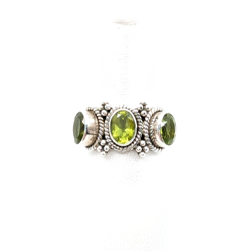 Sterling Silver 925 Vintage Peridot Doug Paulus Ring R1189- CRN217 - Image 3