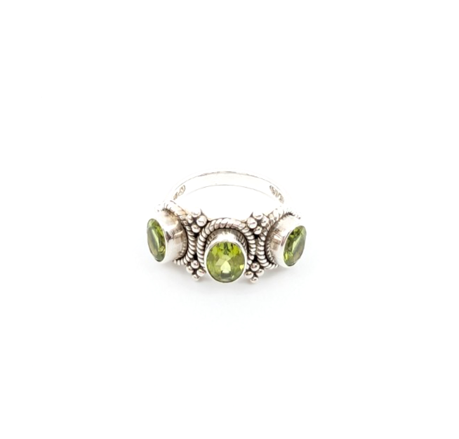 Sterling Silver 925 Vintage Peridot Doug Paulus Ring R1189- CRN217 - Image 8
