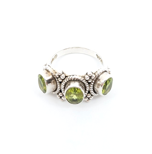 Sterling Silver 925 Vintage Peridot Doug Paulus Ring R1189- CRN217 - Image 9