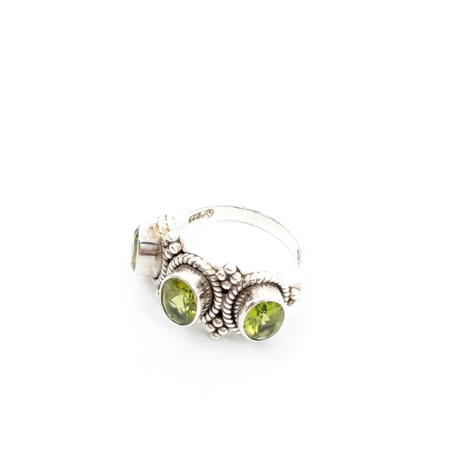 Sterling Silver 925 Vintage Peridot Doug Paulus Ring R1189- CRN217 - Image 10