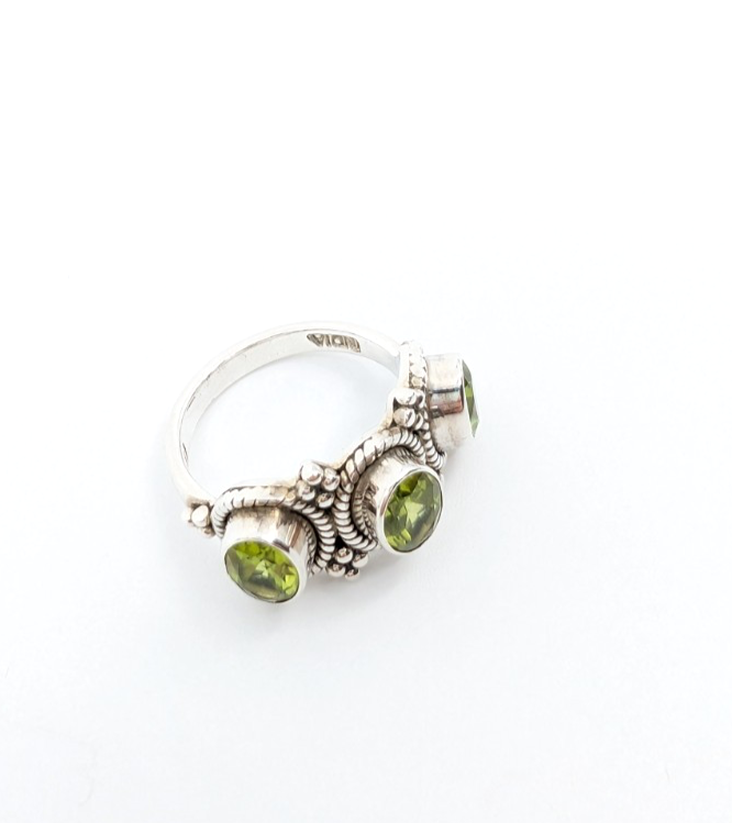 Sterling Silver 925 Vintage Peridot Doug Paulus Ring R1189- CRN217 - Image 11