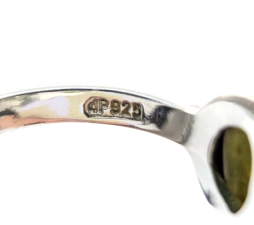 Sterling Silver 925 Vintage Peridot Doug Paulus Ring R1189- CRN217 - Image 14