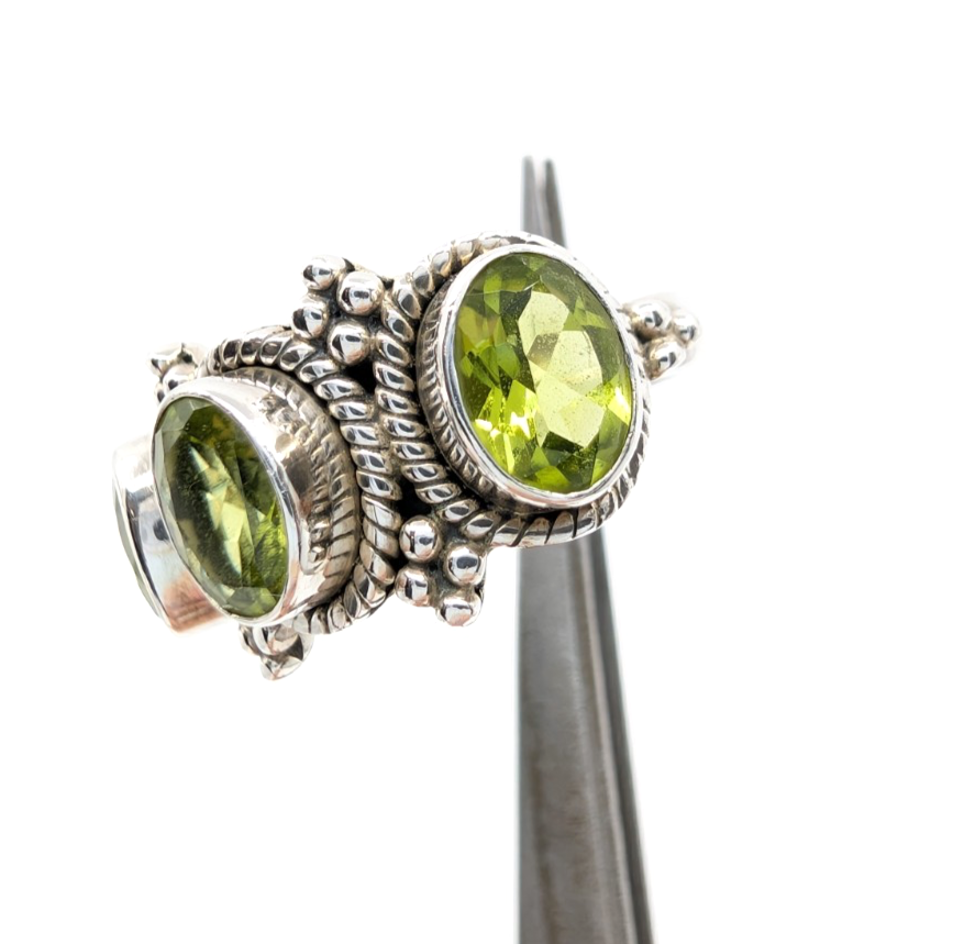 Sterling Silver 925 Vintage Peridot Doug Paulus Ring R1189- CRN217 - Image 16