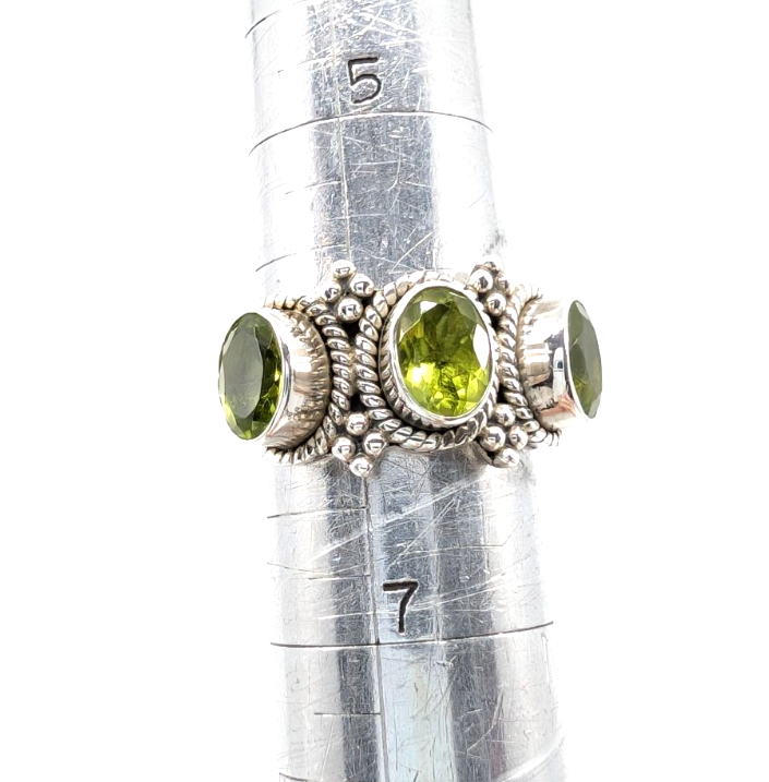 Sterling Silver 925 Vintage Peridot Doug Paulus Ring R1189- CRN217 - Image 20
