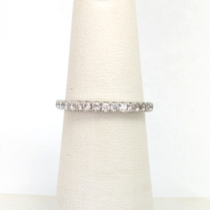 14K White Gold Diamond Band Ring FOX1344