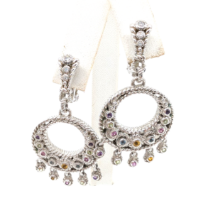 Sterling Silver 925 Earrings J. Ripka Dangle R869- FOX1921