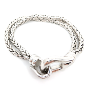 Sterling Silver 925 7" Bracelet Wheat Chain R1001- FOX1938