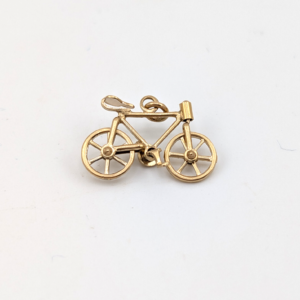 14K Yellow Gold Vintage Bicycle Charm Pendant 20371