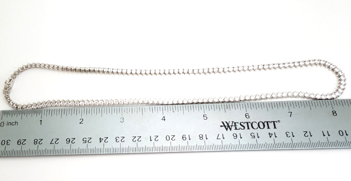 Sterling Silver 925 18" Tennis Necklace R1013 - FOX1951 - Image 2