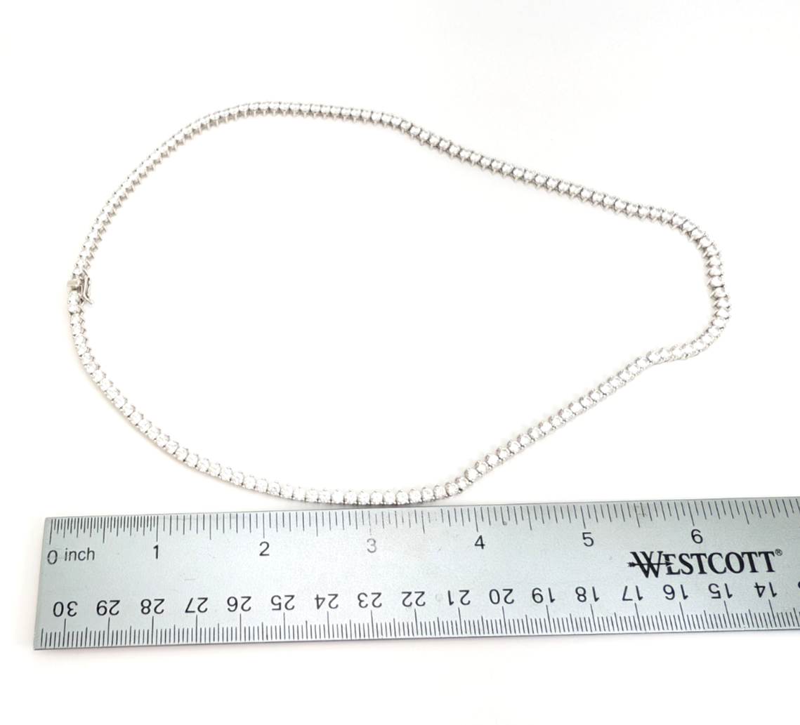 Sterling Silver 925 18" Tennis Necklace R1013 - FOX1951 - Image 3