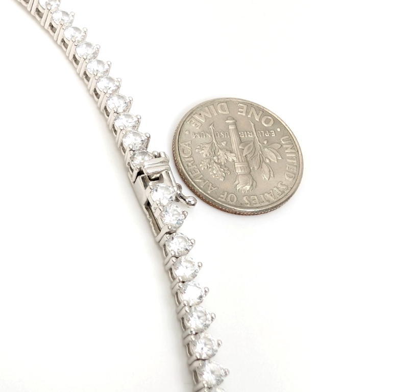 Sterling Silver 925 18" Tennis Necklace R1013 - FOX1951 - Image 4