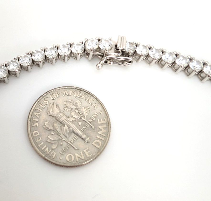 Sterling Silver 925 18" Tennis Necklace R1013 - FOX1951 - Image 13