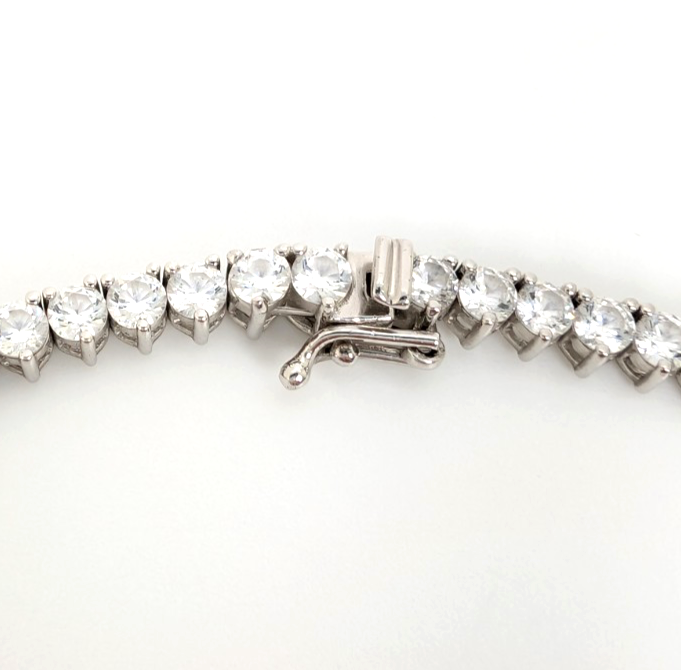 Sterling Silver 925 18" Tennis Necklace R1013 - FOX1951 - Image 14