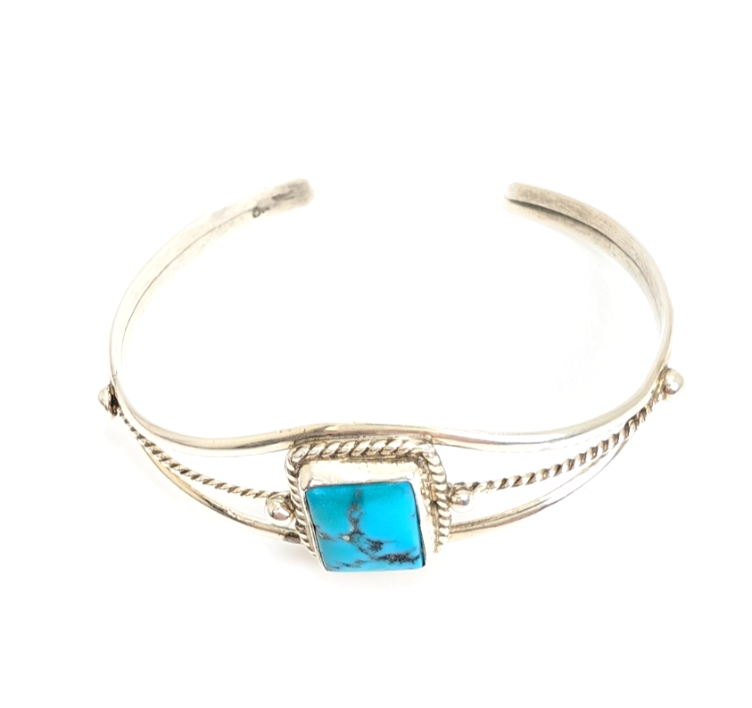 Sterling Silver 925 Bracelet Turquoise R1057- CRN24 - Image 2