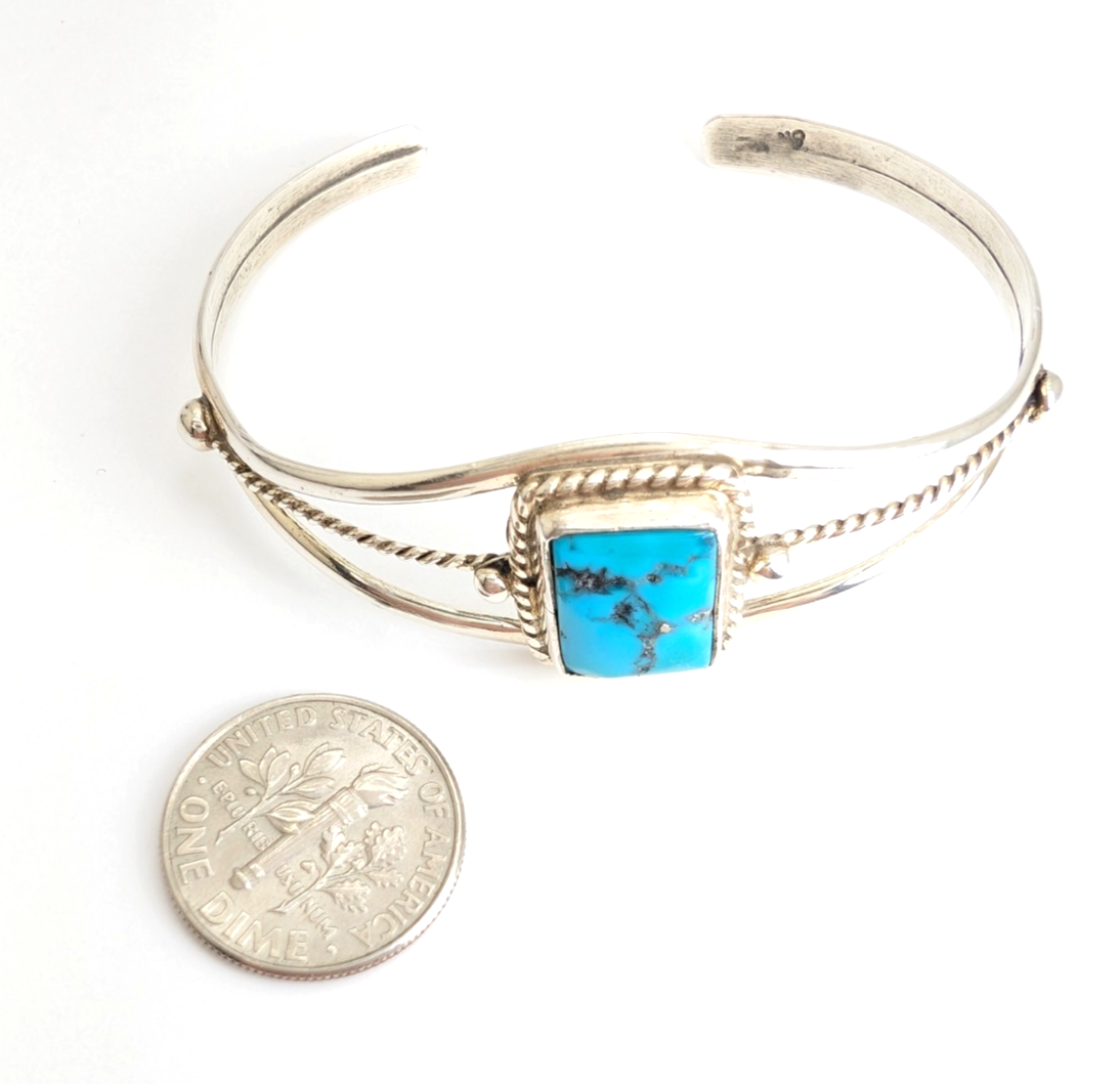 Sterling Silver 925 Bracelet Turquoise R1057- CRN24 - Image 11