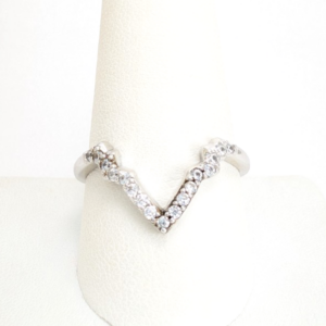 Sterling Silver 925 10 Ring Pave Enhancer R1026- FOX1966