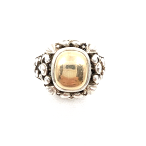 Sterling Silver 925 6.25 Ring Silver/ 14K YG ESPO 16282