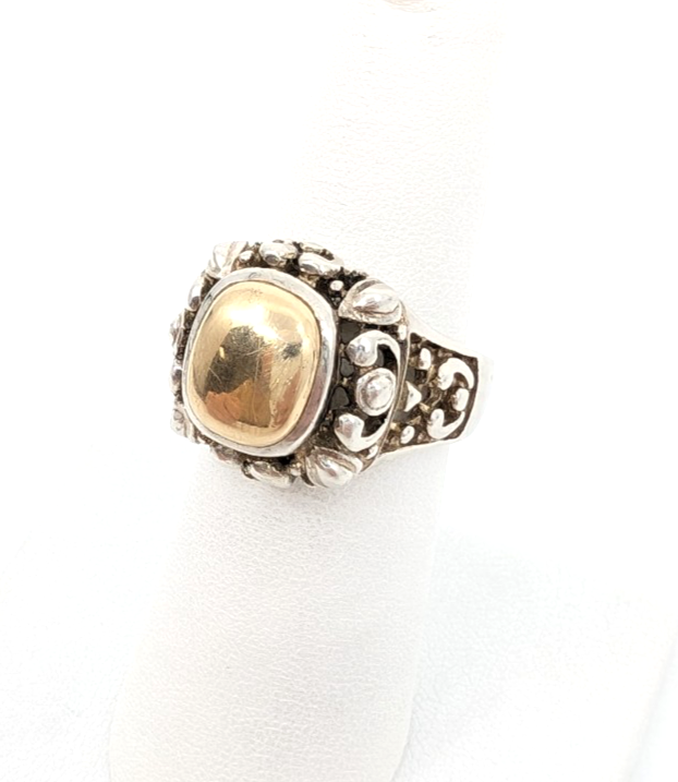 Sterling Silver 925 6.25 Ring Silver/ 14K YG ESPO 16282 - Image 5