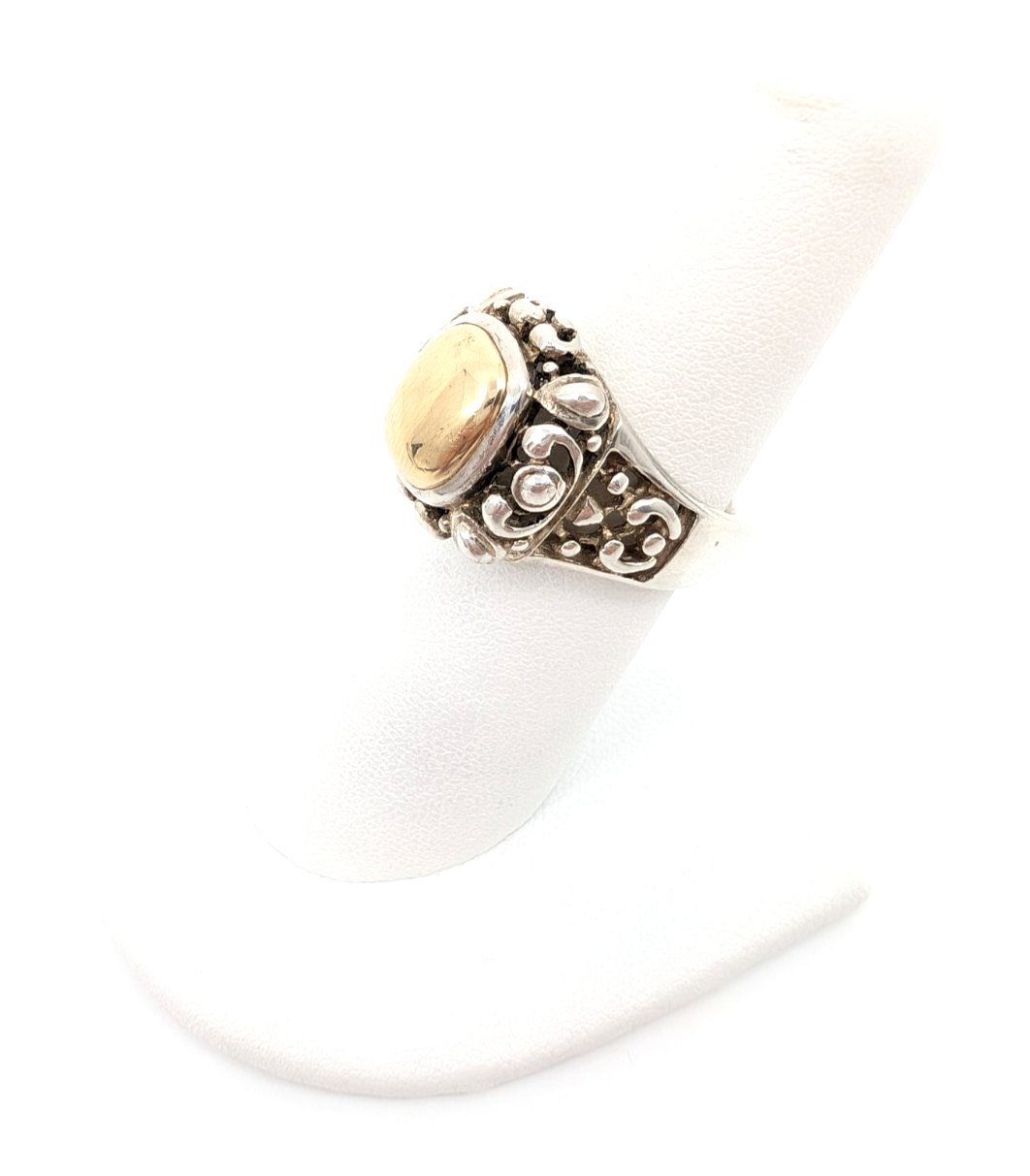 Sterling Silver 925 6.25 Ring Silver/ 14K YG ESPO 16282 - Image 7