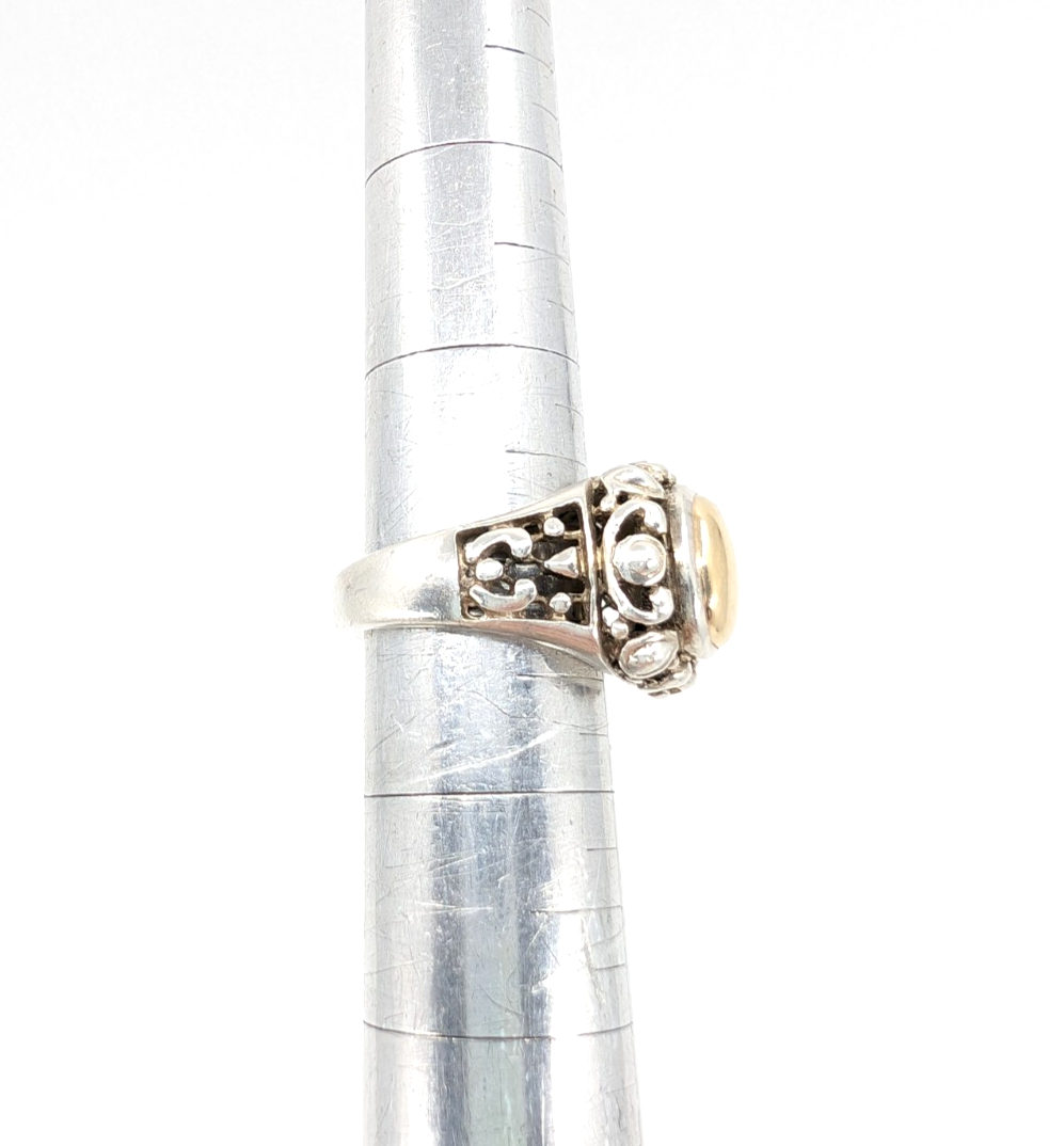 Sterling Silver 925 6.25 Ring Silver/ 14K YG ESPO 16282 - Image 10