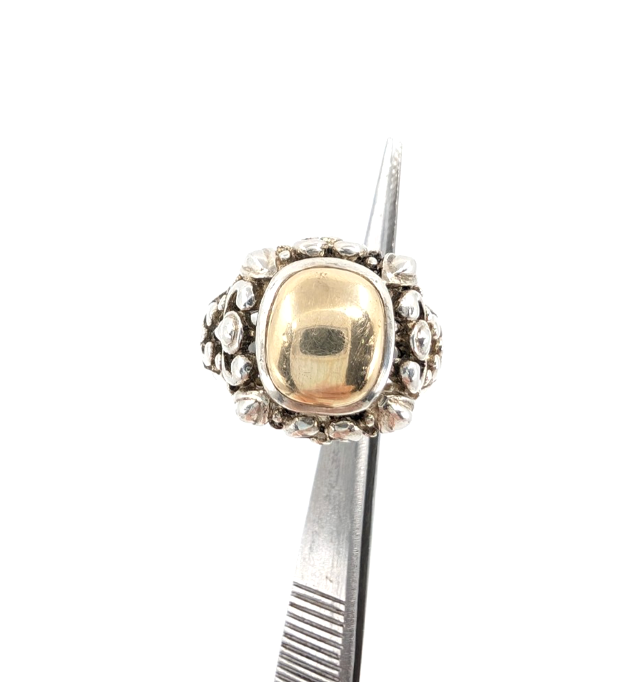 Sterling Silver 925 6.25 Ring Silver/ 14K YG ESPO 16282 - Image 12