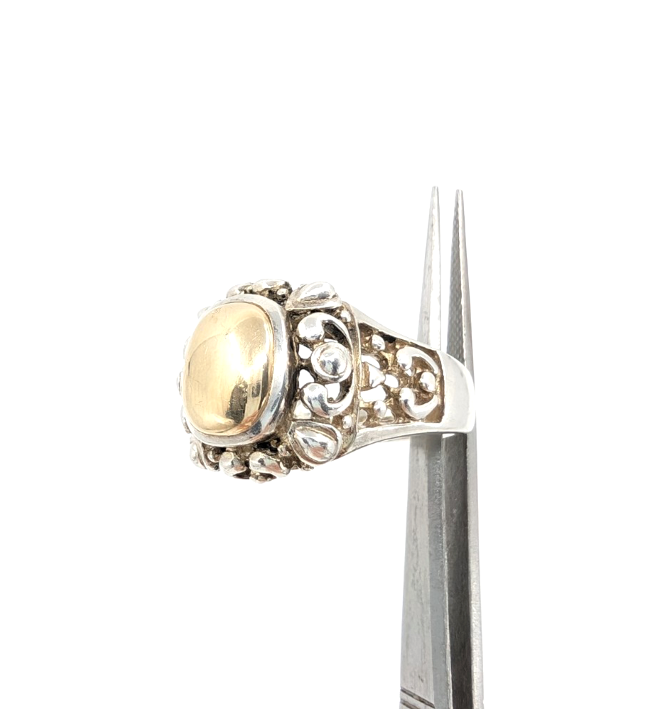 Sterling Silver 925 6.25 Ring Silver/ 14K YG ESPO 16282 - Image 14