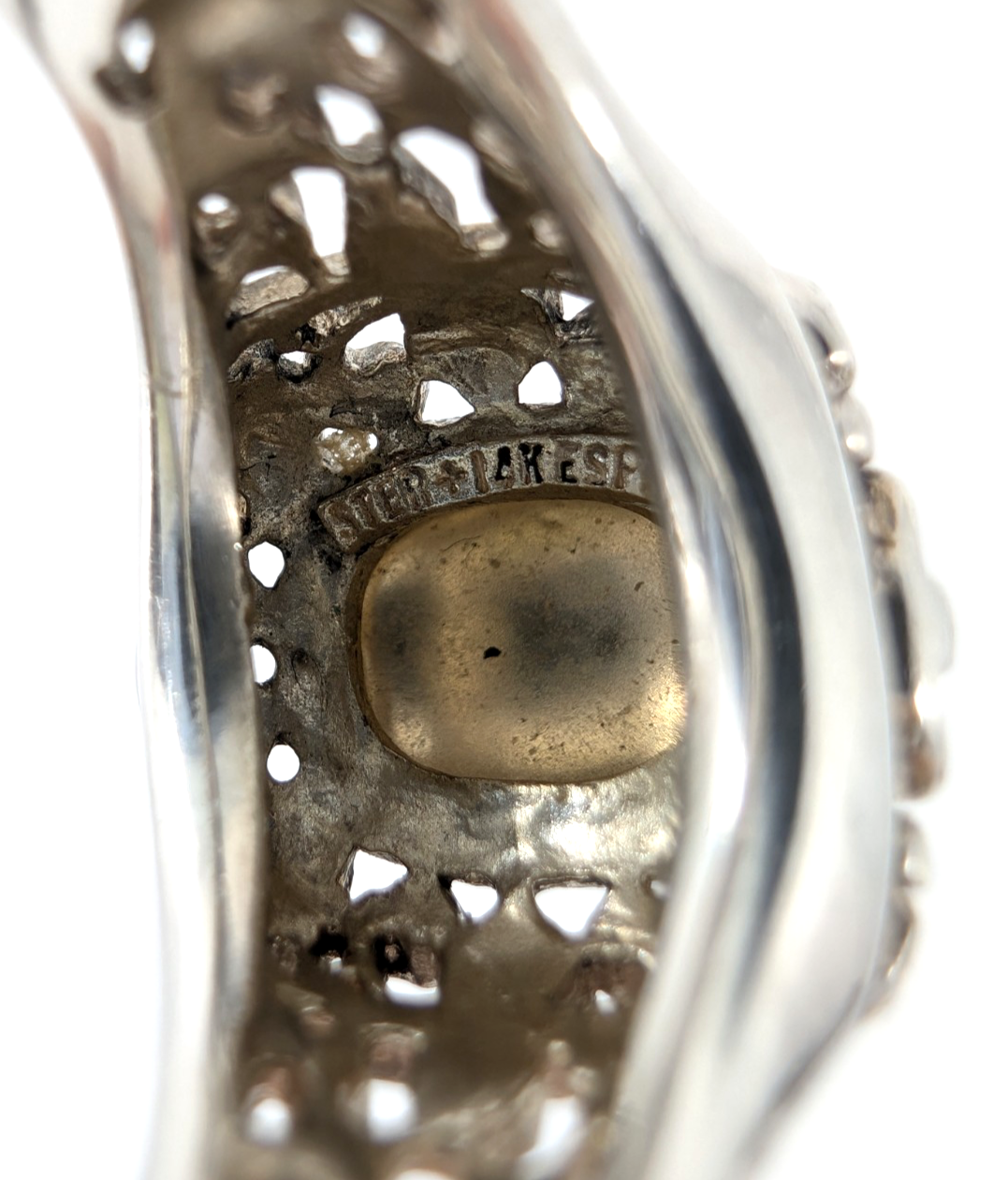 Sterling Silver 925 6.25 Ring Silver/ 14K YG ESPO 16282 - Image 15