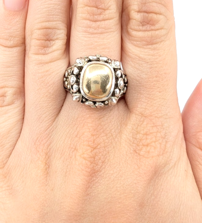 Sterling Silver 925 6.25 Ring Silver/ 14K YG ESPO 16282 - Image 16