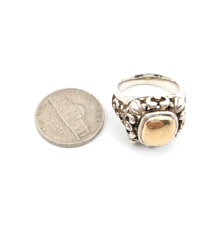 Sterling Silver 925 6.25 Ring Silver/ 14K YG ESPO 16282 - Image 19