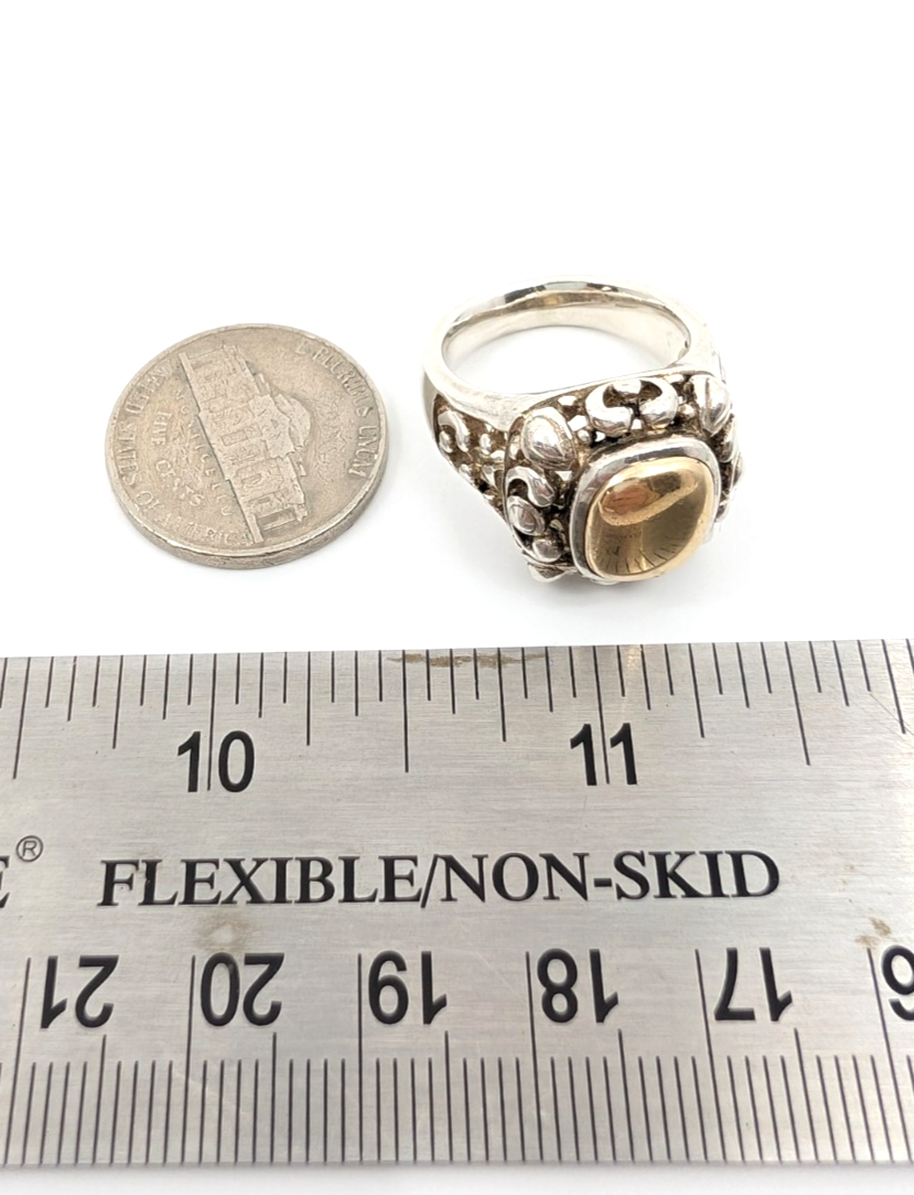 Sterling Silver 925 6.25 Ring Silver/ 14K YG ESPO 16282 - Image 20