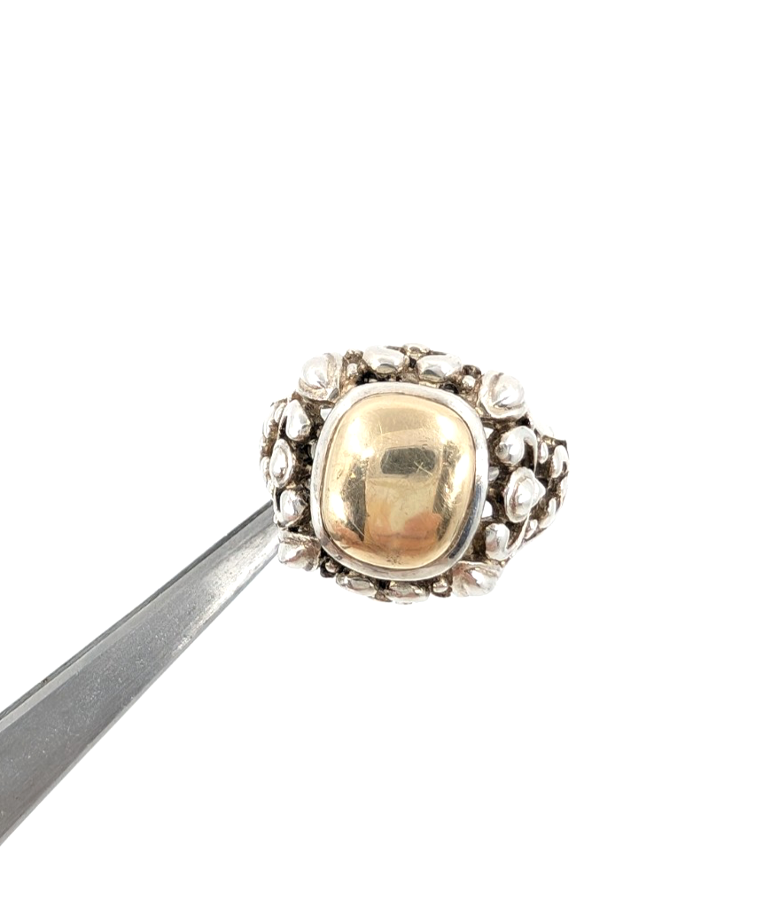 Sterling Silver 925 6.25 Ring Silver/ 14K YG ESPO 16282 - Image 21