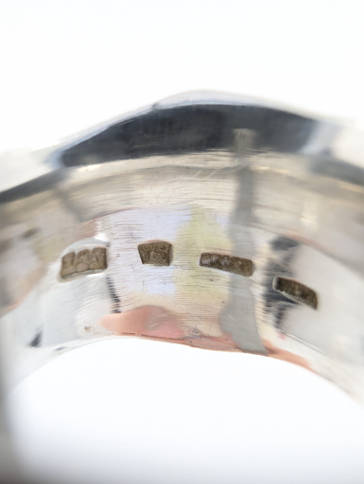Sterling Silver 925 8 Ring Wide Hammered Tricolor Spinner - FOX1634 - Image 10