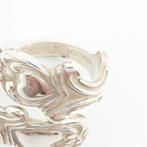 Sterling Silver 925 4 Ring Heart Flower Wrap 12677 - Image 9