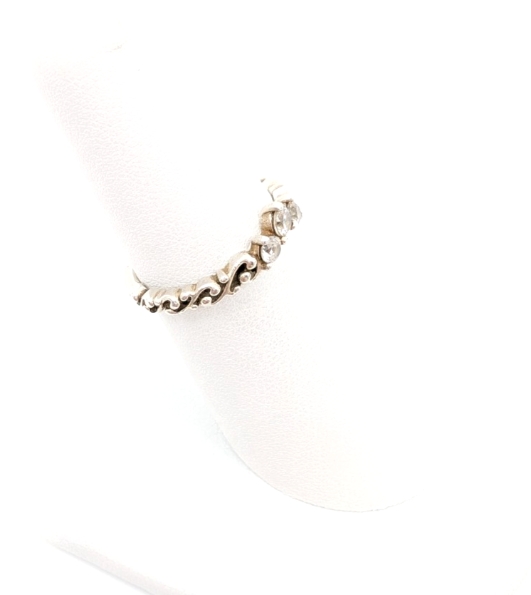 Sterling Silver 925 6 Ring Pan Regal Swirl Tiara Band R644- OAK128 - Image 13