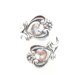 Sterling Silver 925 9 Ring Heart/ Flower Wrap 12678