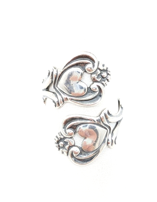 Sterling Silver 925 9 Ring Heart/ Flower Wrap 12678