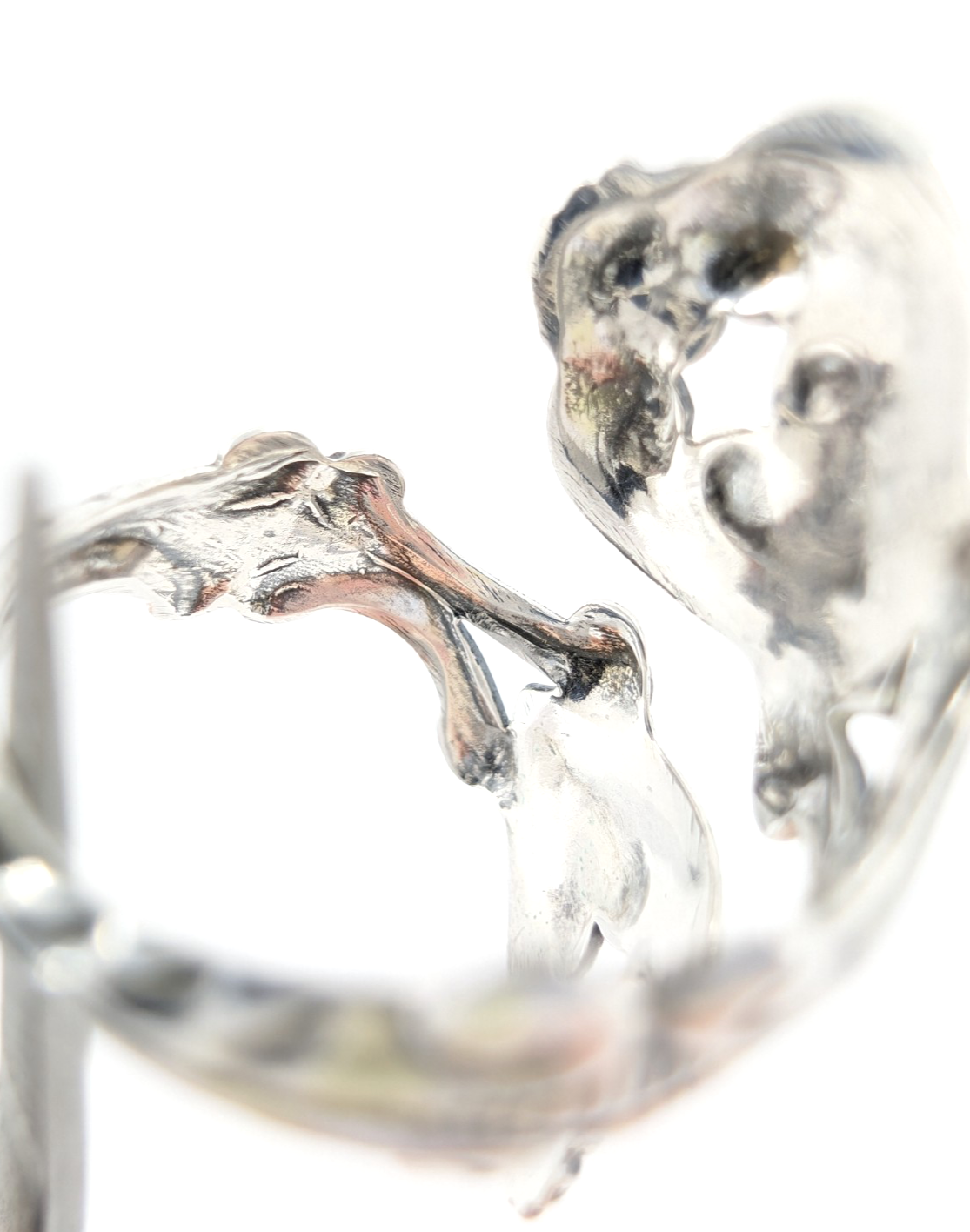 Sterling Silver 925 9 Ring Heart/ Flower Wrap 12678 - Image 2