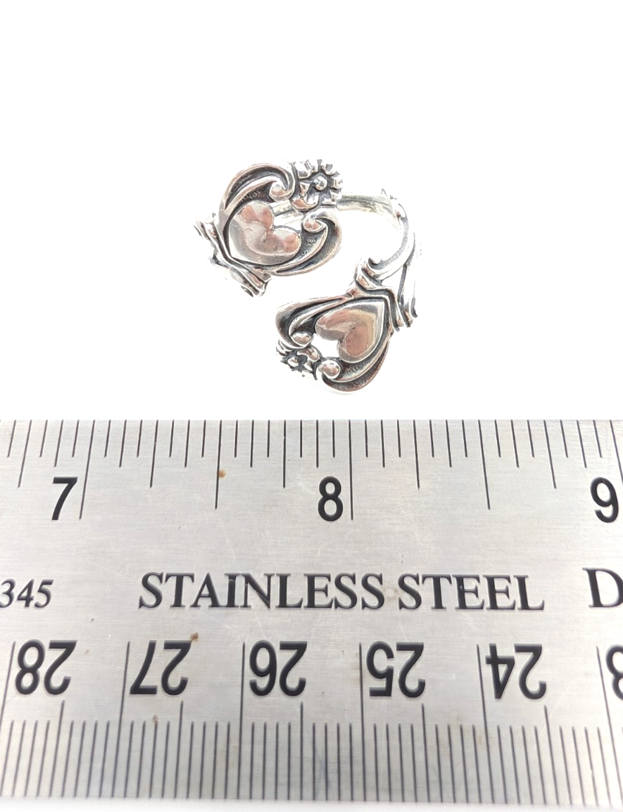 Sterling Silver 925 9 Ring Heart/ Flower Wrap 12678 - Image 5