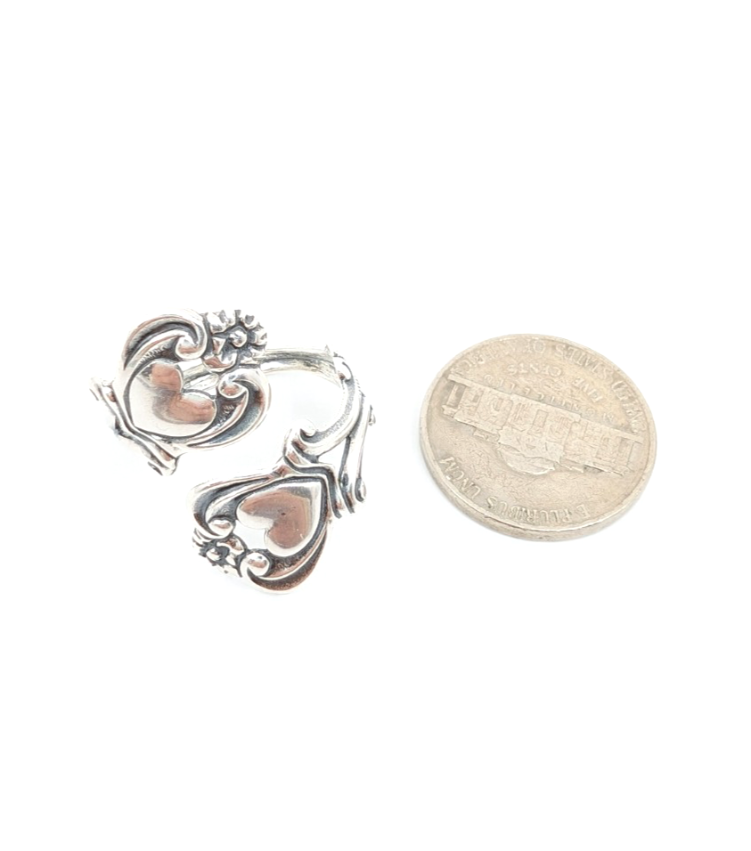 Sterling Silver 925 9 Ring Heart/ Flower Wrap 12678 - Image 9