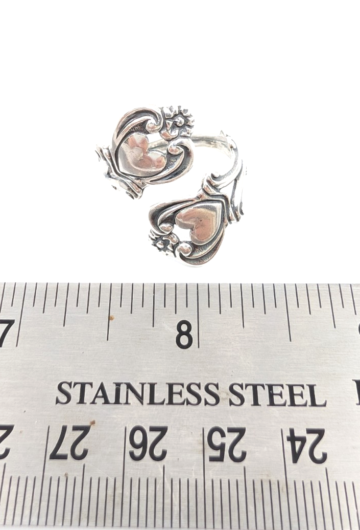 Sterling Silver 925 9 Ring Heart/ Flower Wrap 12678 - Image 10