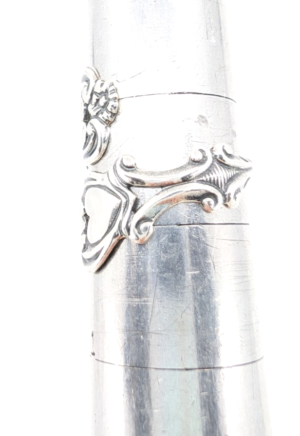 Sterling Silver 925 9 Ring Heart/ Flower Wrap 12678 - Image 12