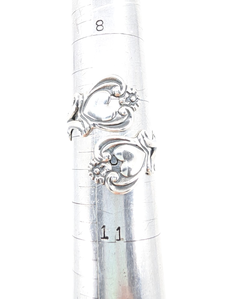 Sterling Silver 925 9 Ring Heart/ Flower Wrap 12678 - Image 13